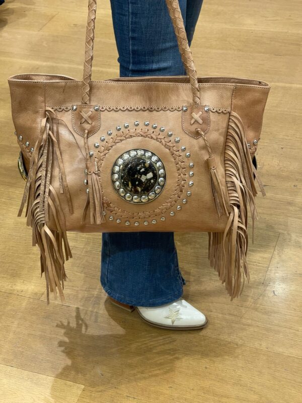 BOLSO PIEL FLECOS