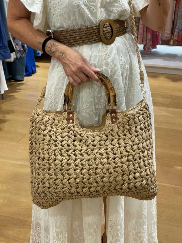 BOLSO RAFIA MARRÓN