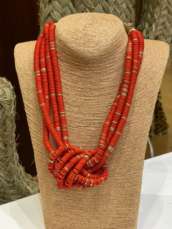 COLLAR CRETA CORAL Y CRUDO
