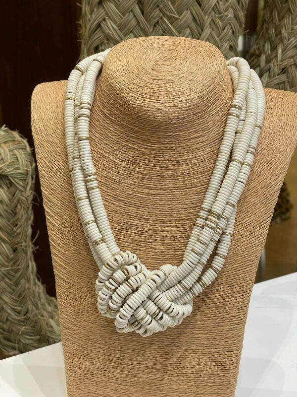 COLLAR CRETA CRUDO Y DORADO
