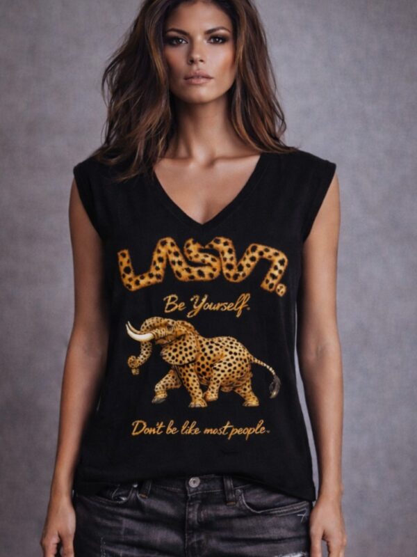 Camiseta de mujer LaSaL ELEFANT negro