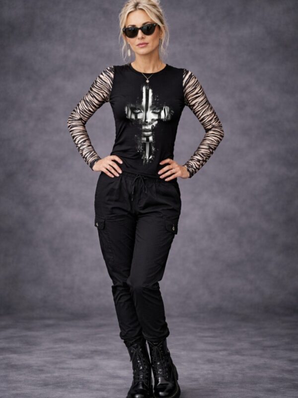 Camiseta de mujer LaSaL GUERRERA negro
