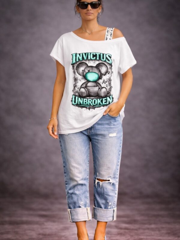 Camiseta de mujer LaSaL INVICTUS blanco