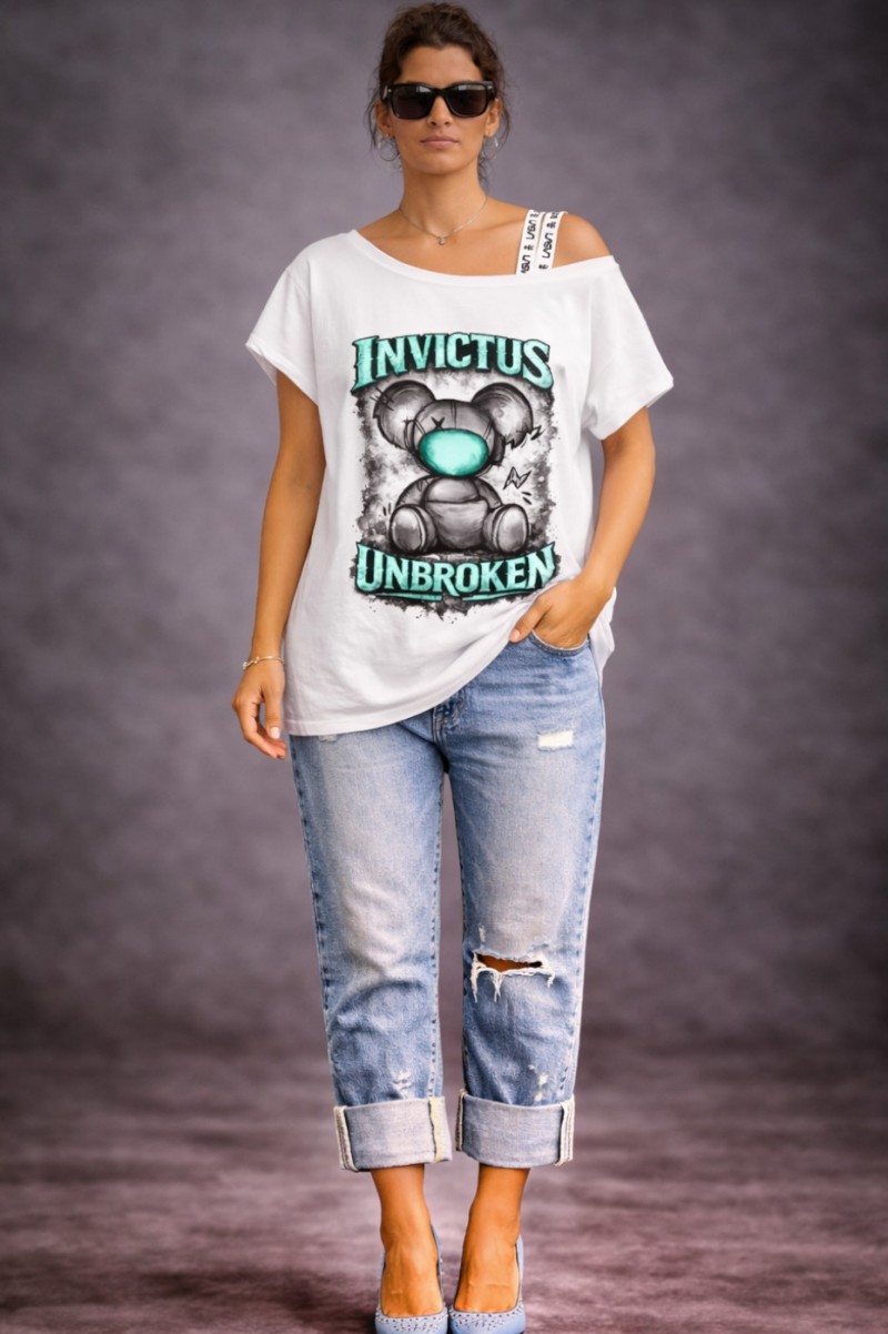 Camiseta de mujer LaSaL INVICTUS blanco
