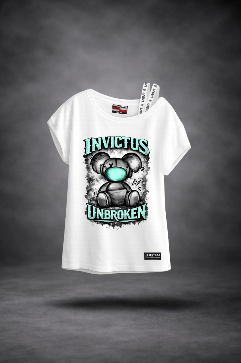 Camiseta de mujer LaSaL INVICTUS blanco - Imagen 3