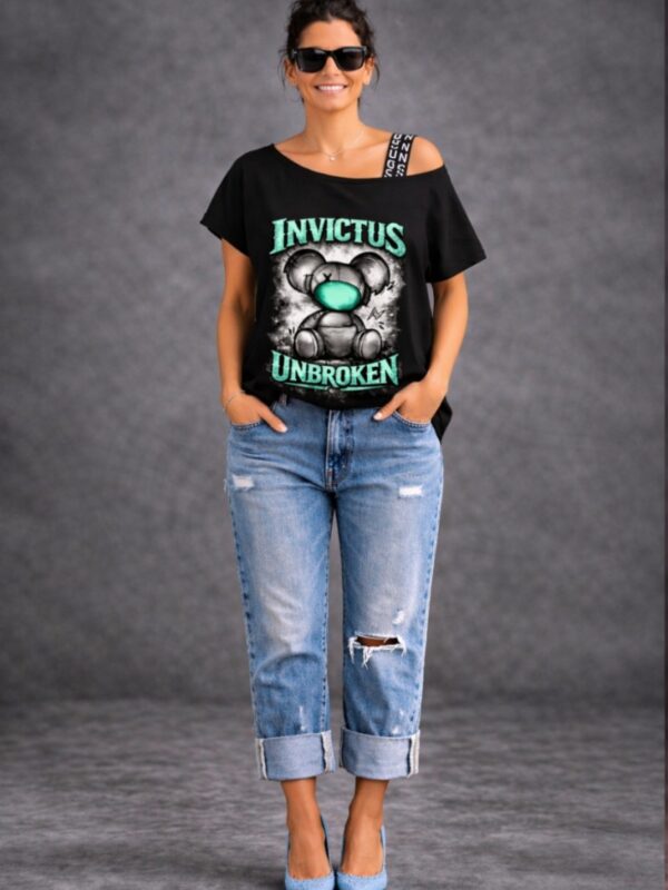 Camiseta de mujer LaSaL INVICTUS negro