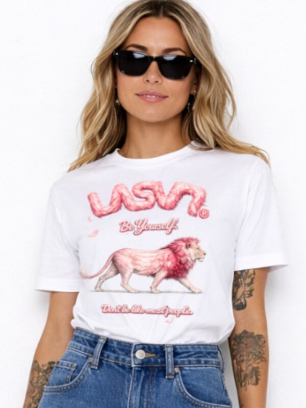 Camiseta de mujer LaSaL LION blanco