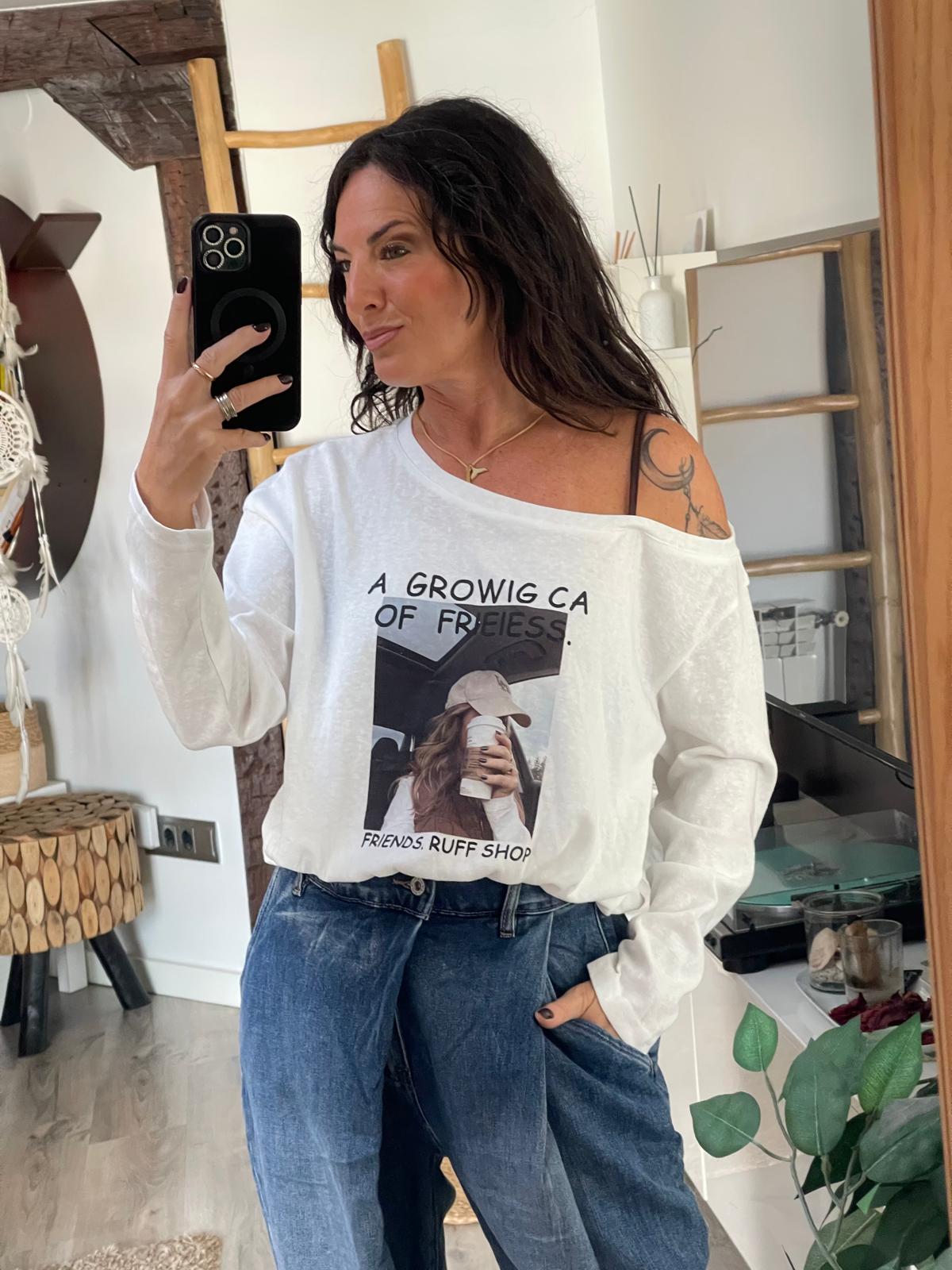 CAMISETA NICOLE BLANCA - Imagen 2