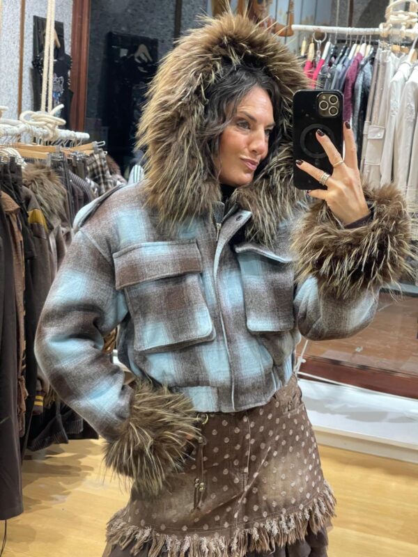 CHAQUETA ABA AZUL Y MARRÓN